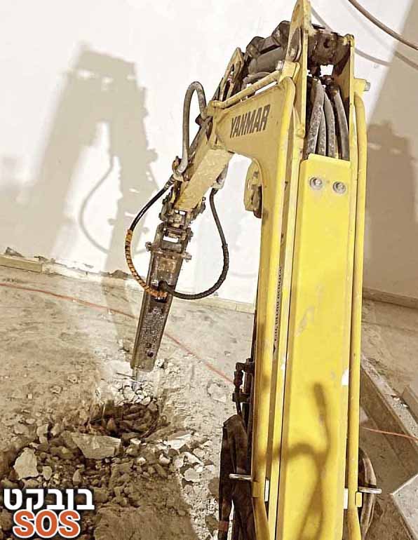 חציבה בבטון באמצעות פטיש חציבה הידראולי